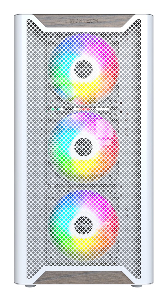 Case Montech XR Wood Midi Tower ATX ARGB Bianco
