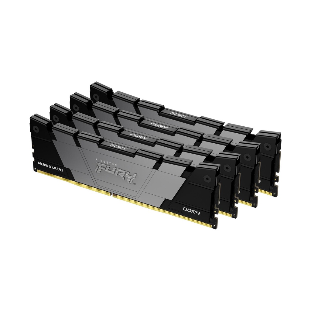 [KF436C16RB12K4/64] Kingston Technology FURY 64GB 3600MT/s DDR4 CL16 DIMM (Kit da 4) 1Gx8 Renegade Black