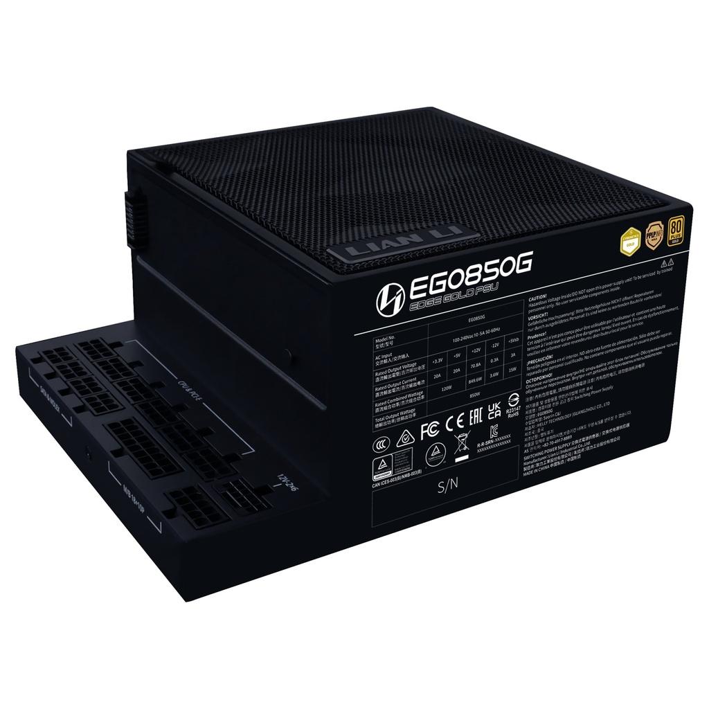 Alimentatore Lian Li Edge Gold 850 80Plus Gold PCIE 5.1 ATX 3.1 850W Nero