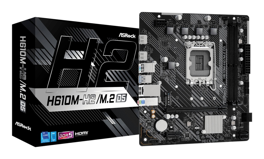 Scheda Madre ASROCK H610M-H2/M.2 D5 LGA 1700 DDR5 Micro ATX