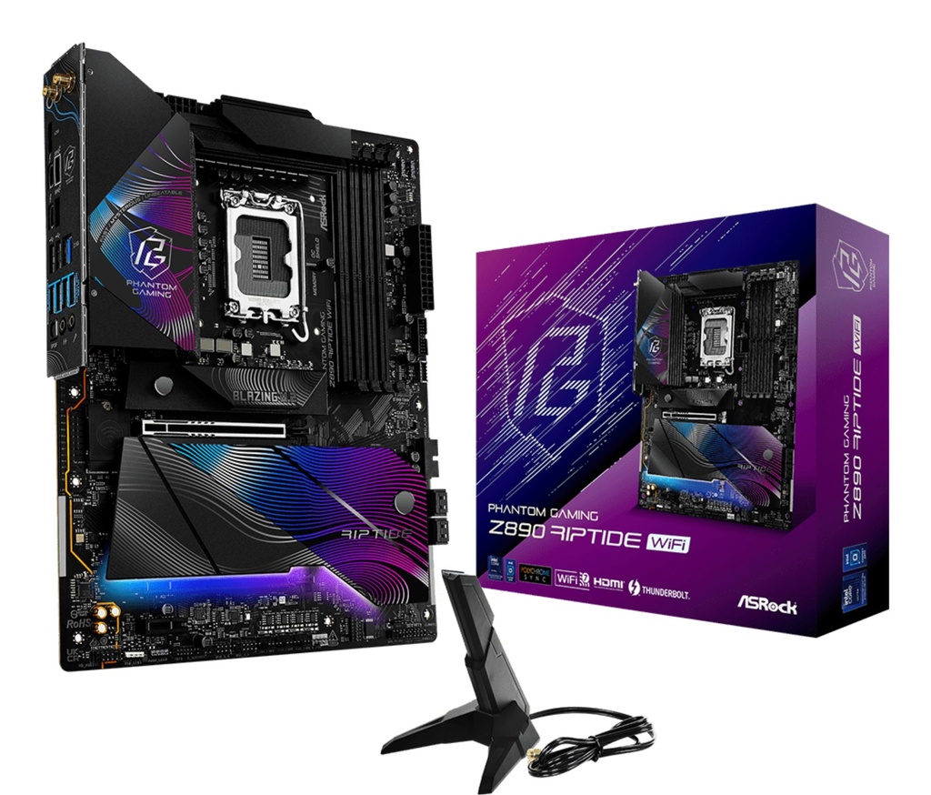 Scheda Madre ASRock Z890 Riptide Phantom Gaming WIFI LGA1851 ATX DDR5 Nero