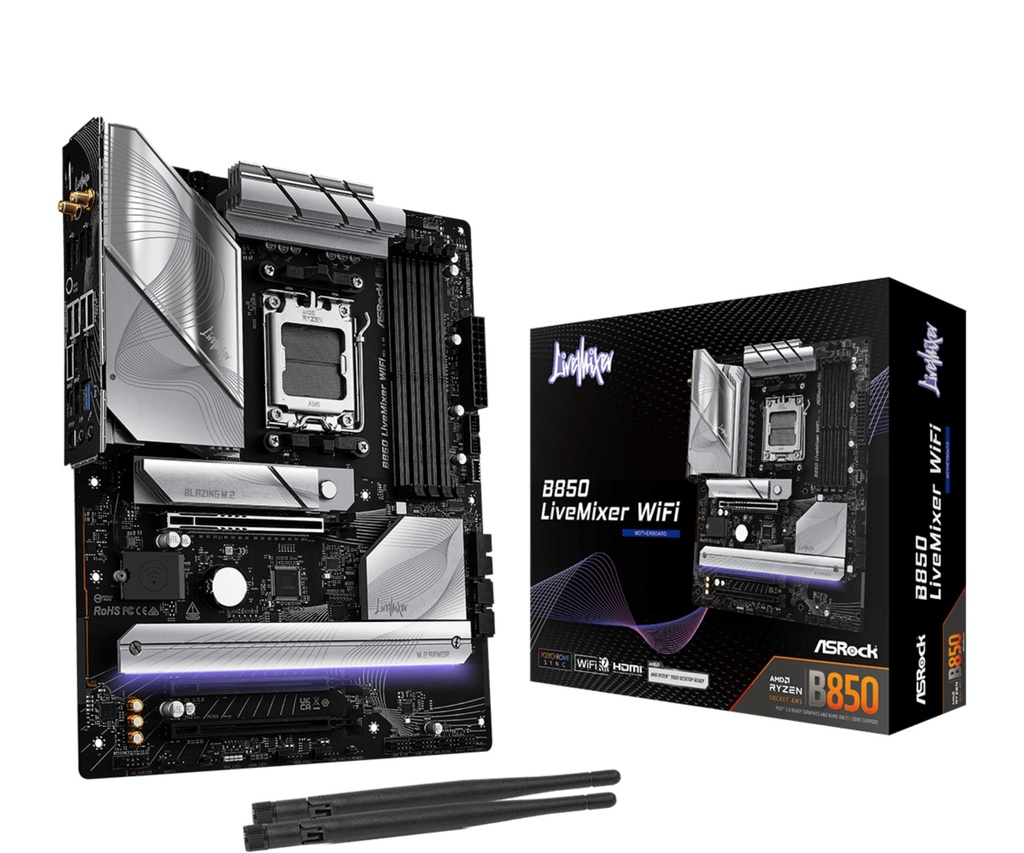 Scheda Madre ASROCK B850 LiveMixer WIFI Socket AM5 DDR5 ATX