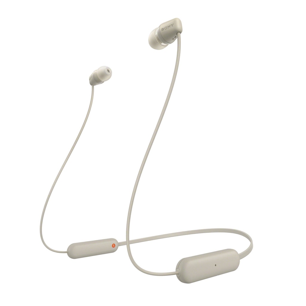 [WIC100C.CE7] Sony WI-C100 Auricolare Wireless In-ear Musica e Chiamate Bluetooth Beige