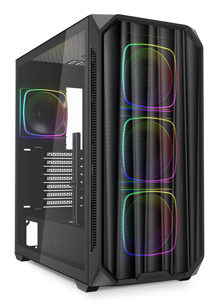 Case Sharkoon AK5M RGB Midi Tower Vetro Temperato Nero