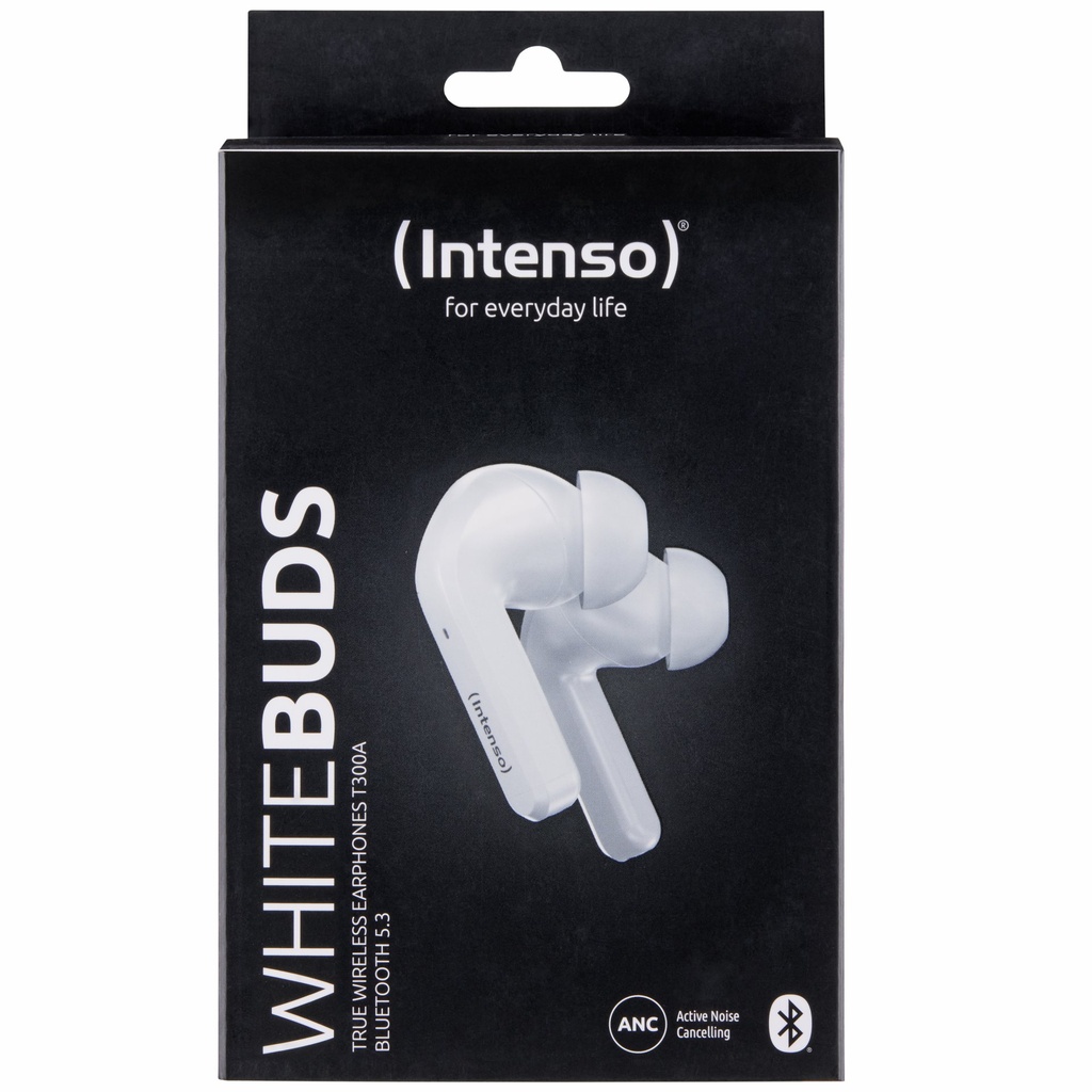 Intenso White Buds T302A Cuffie True Wireless Stereo (TWS) In-ear Chiamate/Musica/Sport/Tutti i giorni USB tipo-C Bluetooth Bianco