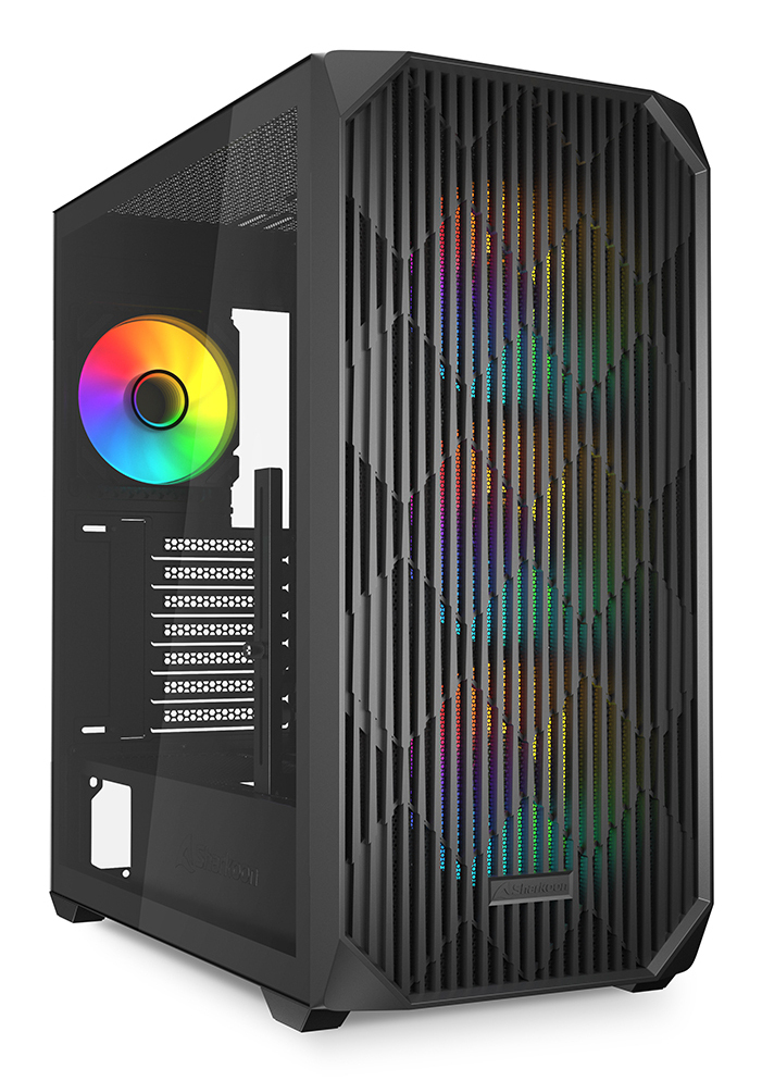 Case Sharkoon AK3 RGB Midi Tower Vetro Temperato Nero