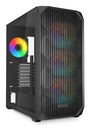 Case Sharkoon AK3 RGB Midi Tower Vetro Temperato Nero