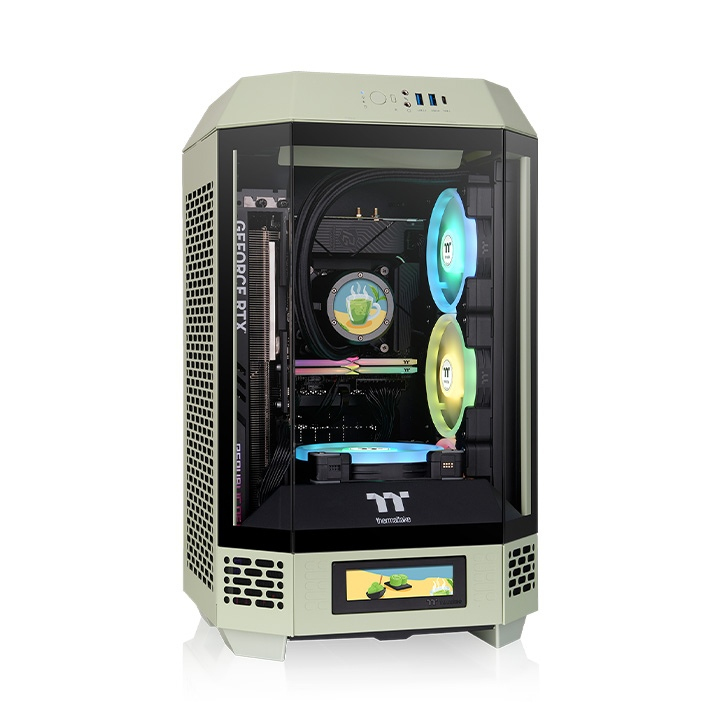 [CA-1Z9-00SEWN-00] Thermaltake The Tower 250 Matcha Green Mini Tower Verde
