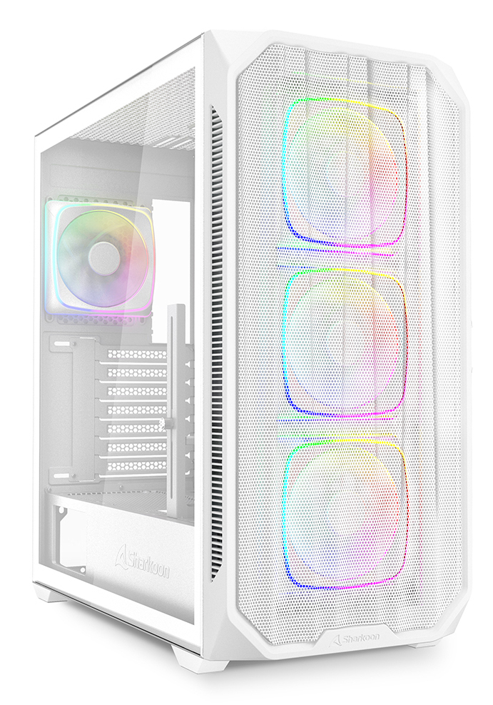 Case Sharkoon AK5M RGB Midi Tower Vetro Temperato Bianco