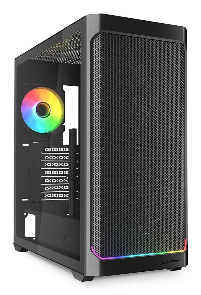 Case Sharkoon AK4W RGB Strip Midi Tower Vetro Temperato Nero