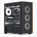Case Aerocool D501A-G-BK-v2 Midi Tower Nero Legno