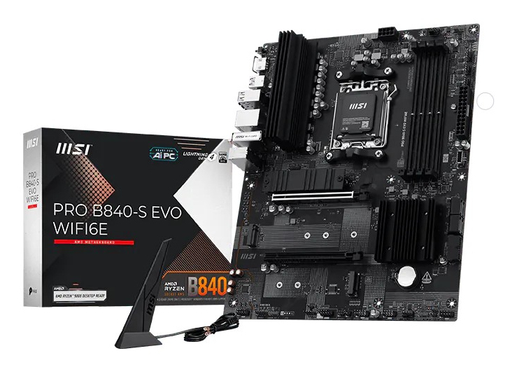 [7E93-001R] Scheda Madre MSI PRO B840-S EVO WIFI6E ATX AM5 Nero