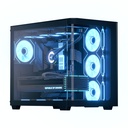 Case Aerocool P500C-G-BK-v1 Midi Tower Vetro Temperato Nero