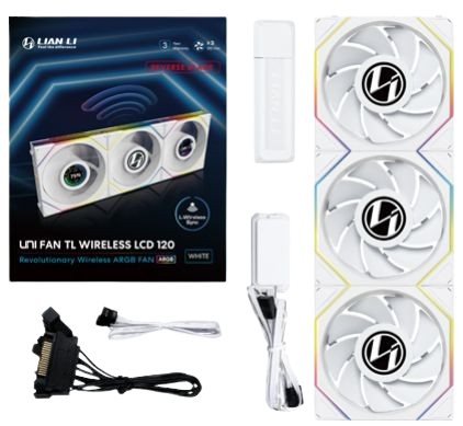 [12RTLLCD1W3W] Lian Li 12RTLLCD1W3W sistema di raffreddamento per computer Case per computer Ventilatore 12 cm Bianco