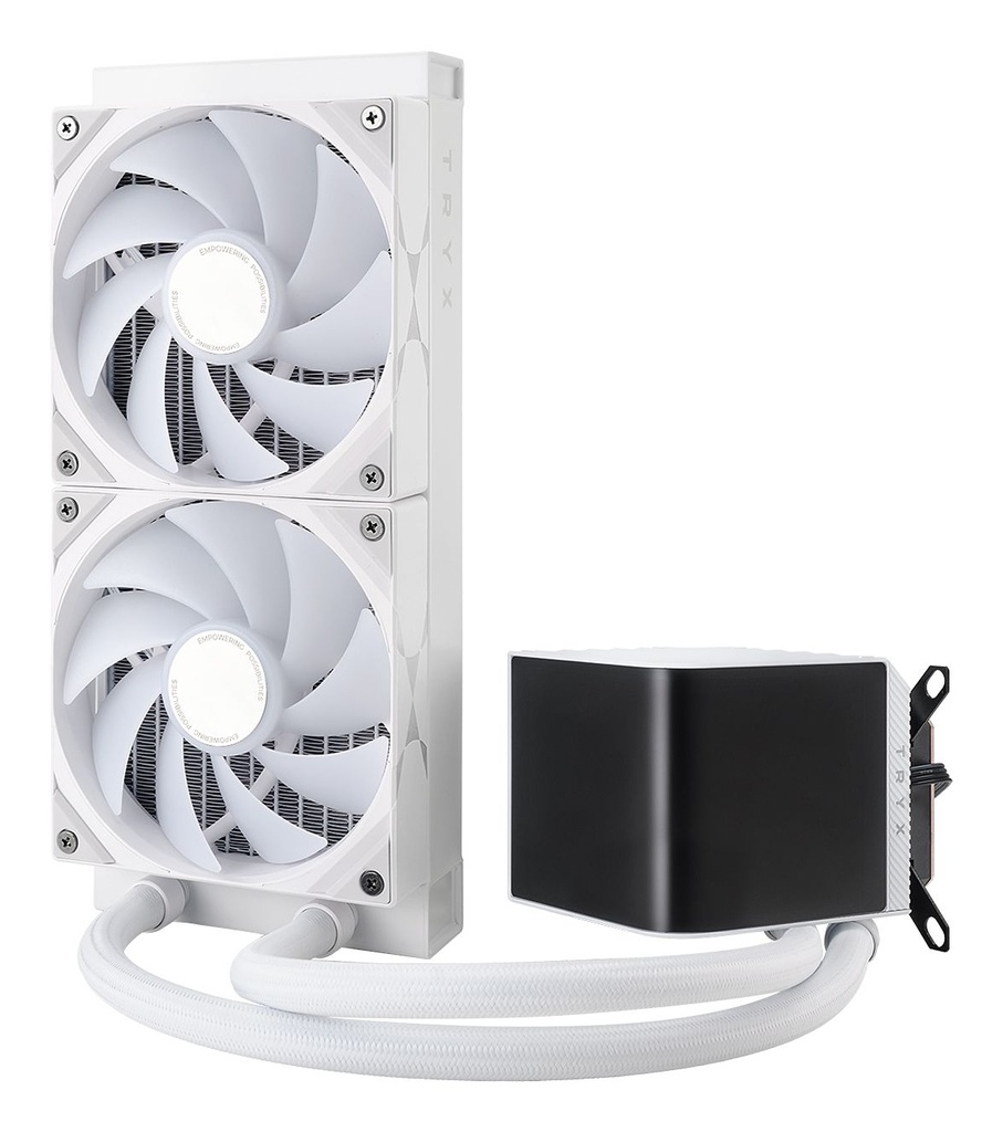 TRYX PANORAMA ARGB 240 Processore Kit di raffreddamento a liquido 12 cm Bianco 1 pz