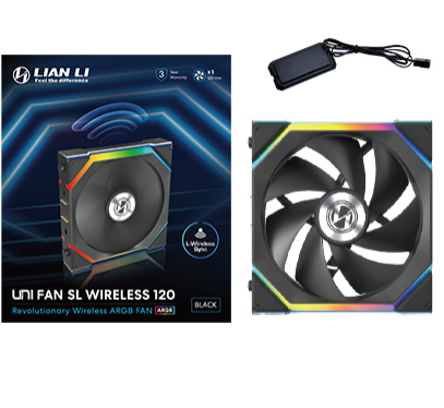 [12SL1W1B] Lian Li UNI FAN SL Wireless 120 Case per computer Ventilatore 12 cm Nero 1 pz