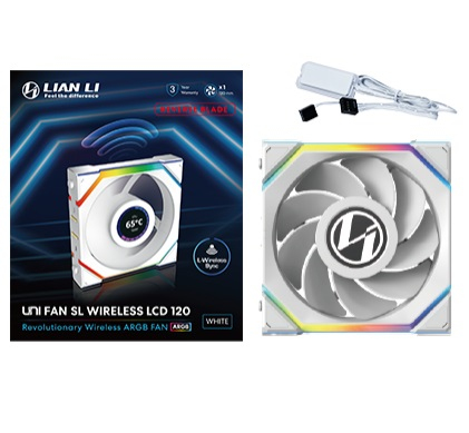 [12RSLLCD1W1W] Lian Li UNI FAN SL Wireless LCD 120 Reverse Blade Case per computer Ventilatore 12 cm Bianco 1 pz