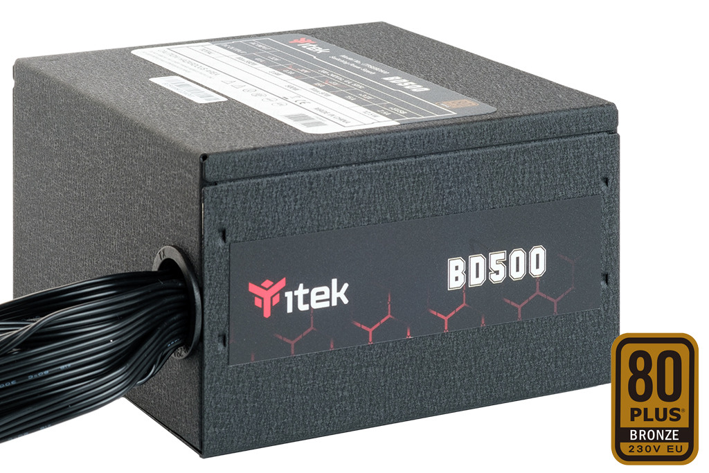 [ITPSEBD500] Alimentatore BD500 - 500W- 80Plus EU Bronze- PFC Attivo- Ventola HDB 12cm- DC to DC