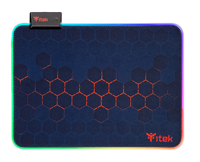 [ITMPE1RGBL] Gaming Mouse Pad RGB E1 - Materiale Premium- Antiscivolo- Massima Precisione- RGB con 12 modalità- 350x250x3mm