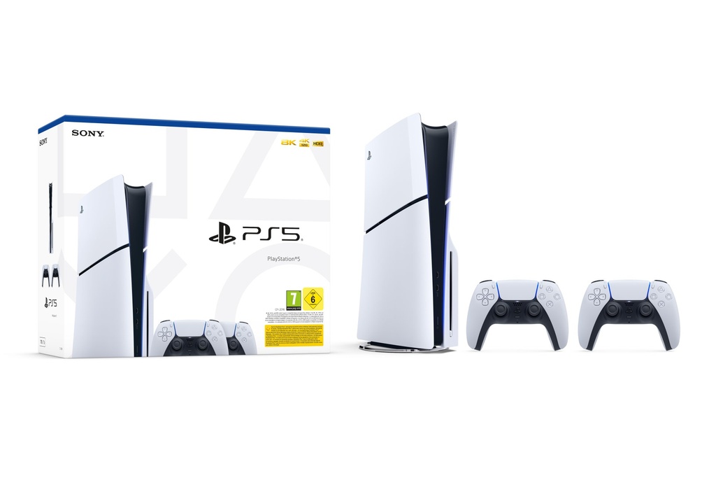Console Sony PS5 Playstation 5 1tb Slim CON LETTORE OTTICO + 2 controller DUALSENSE - SPEDIZIONE IMMEDIATA