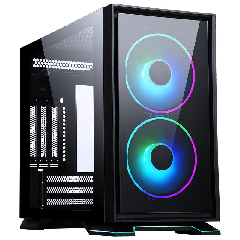 [ITGCAGAL2Q] Case GALAXY 2Q - ITX Mini Tower- 2x12cm ARGB fan- 2xUSB3- 2x Front Panel- Side Glass