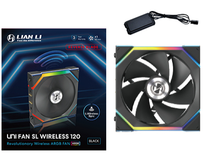 [12RSL1W1B] Lian Li UNI FAN SL Wireless 120 Reverse Blade Case per computer Ventilatore 12 cm Nero 1 pz