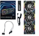 Ventola Lian Li UNI FAN SL Ventola LCD Wireless ARGB PWM Kit da 3 con controller Lama Inversa 120mm Nero