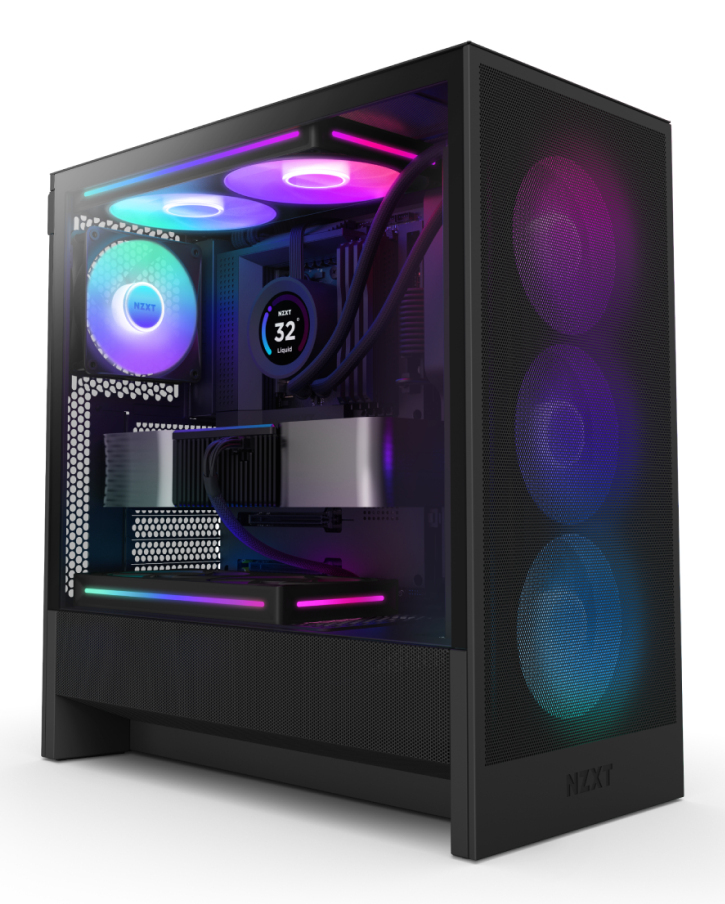Case NZXT H5 Flow RGB (2024) Midi Tower Vetro Temperato Nero
