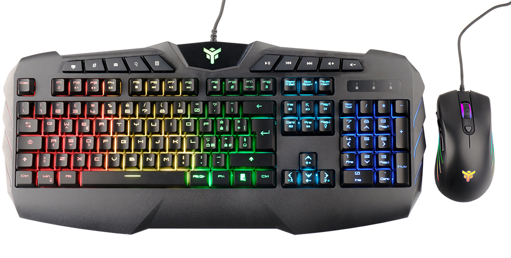 [ITKMGMMT20] Combo Tastiera e Mouse T20 -  Membrana- RGB- Multimediale- Mouse con software- RGB- Sensore P3212
