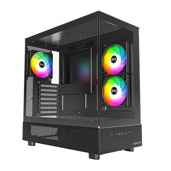 [XR (B)] Case Montech XR Midi Tower Vetro Temperato Nero