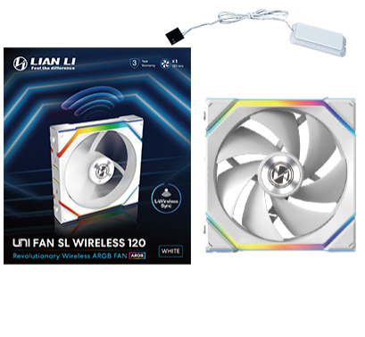 [12SL1W1W] Lian Li UNI FAN SL Wireless 120 Case per computer Ventilatore 12 cm Bianco 1 pz