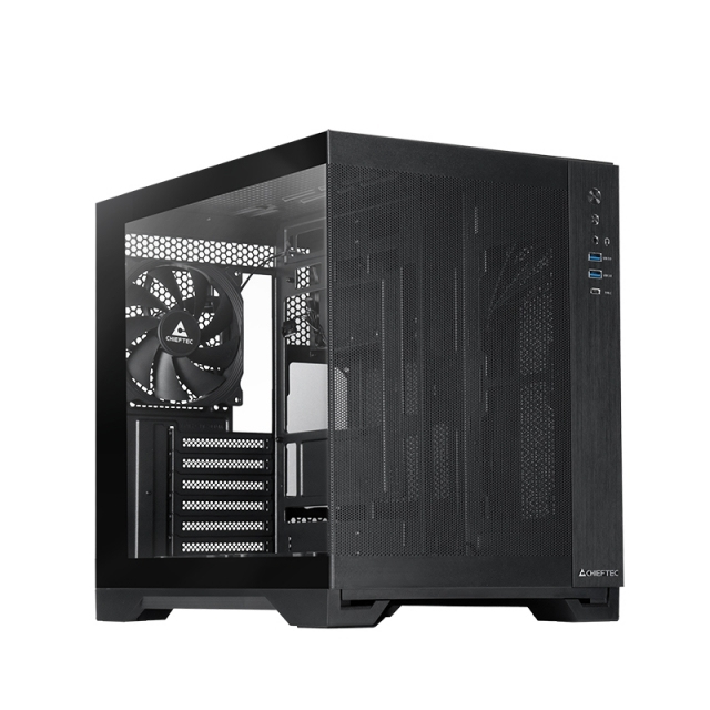 [GM-30B-M-O] Case Chieftec Visio Air GM-30B-M-OP Midi Tower Vetro Temperato Nero
