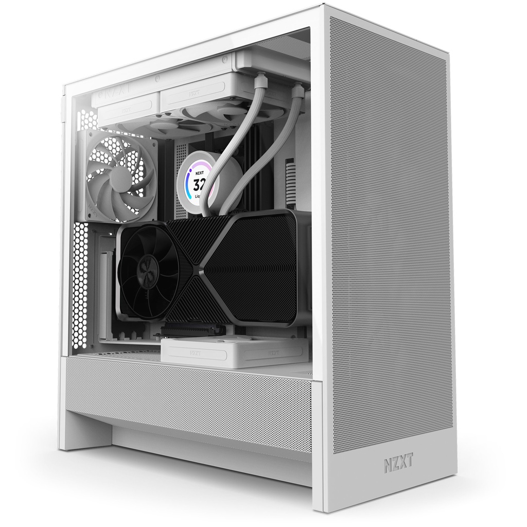 Case NZXT H5 Flow (2024) Midi Tower Vetro Temperato Banco