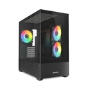 Case MK6 RGB Black mATX Vetro Temperato Nero