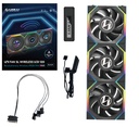 Ventola Lian Li UNI FAN SL Wireless LCD ARGB PWM Kit Da 3 Con Controller 120mm Nero