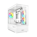 Case MK6 RGB White mATX Vetro Temperato Bianco