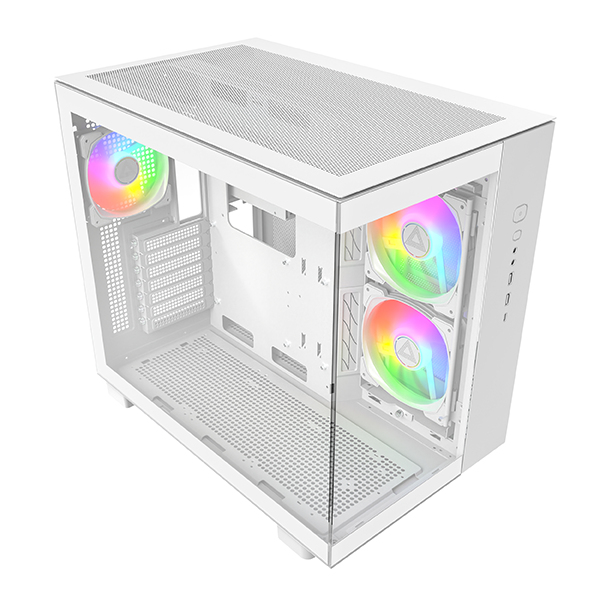 [KING 65 PRO (W)] Case Montech KING 65 PRO Midi Tower Vetro Temperato Bianco