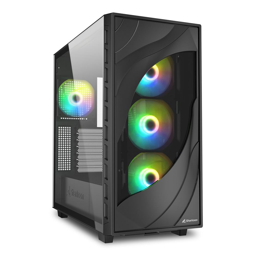 Case Sharkoon REBEL C80G RGB Midi Tower Nero