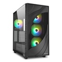 Case Sharkoon REBEL C80G RGB Midi Tower Nero