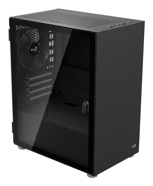 Case Aerocool CS-111-G-BK-v1 Mini Tower Vetro Temperato Nero
