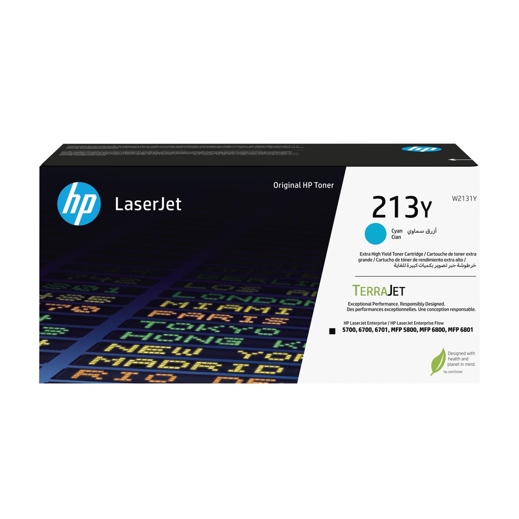[W2131Y] HP Cartuccia toner originale ciano ad altissima capacità LaserJet 213Y