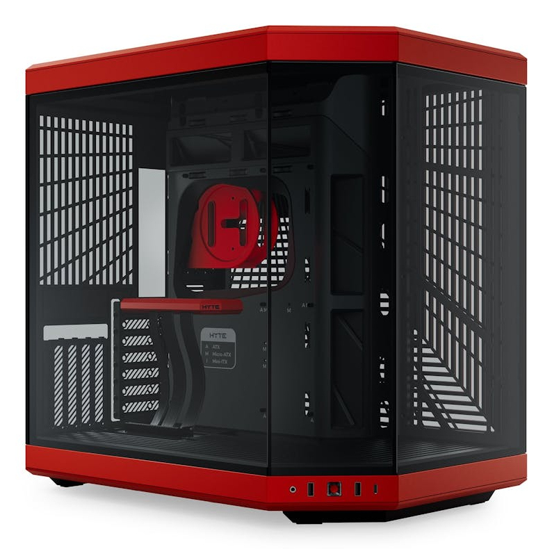 [CS-HYTE-Y70-BR] HYTE Y70 Midi Tower Nero, Rosso