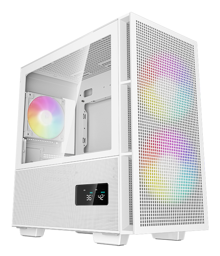 Case DeepCool R-CH360-WHAPE3D-G-1 computer case Micro Tower Bianco