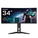 GIGABYTE Monitor da gioco curvo OLED WQHD MO34WQC2 da 34" - 3440 x 1440, 240Hz, 0.03ms, KVM, 250 cd/m², FreeSync Premium Pro, DisplayHDR True Black 400, HDMI 2.1, Displayport 1.4