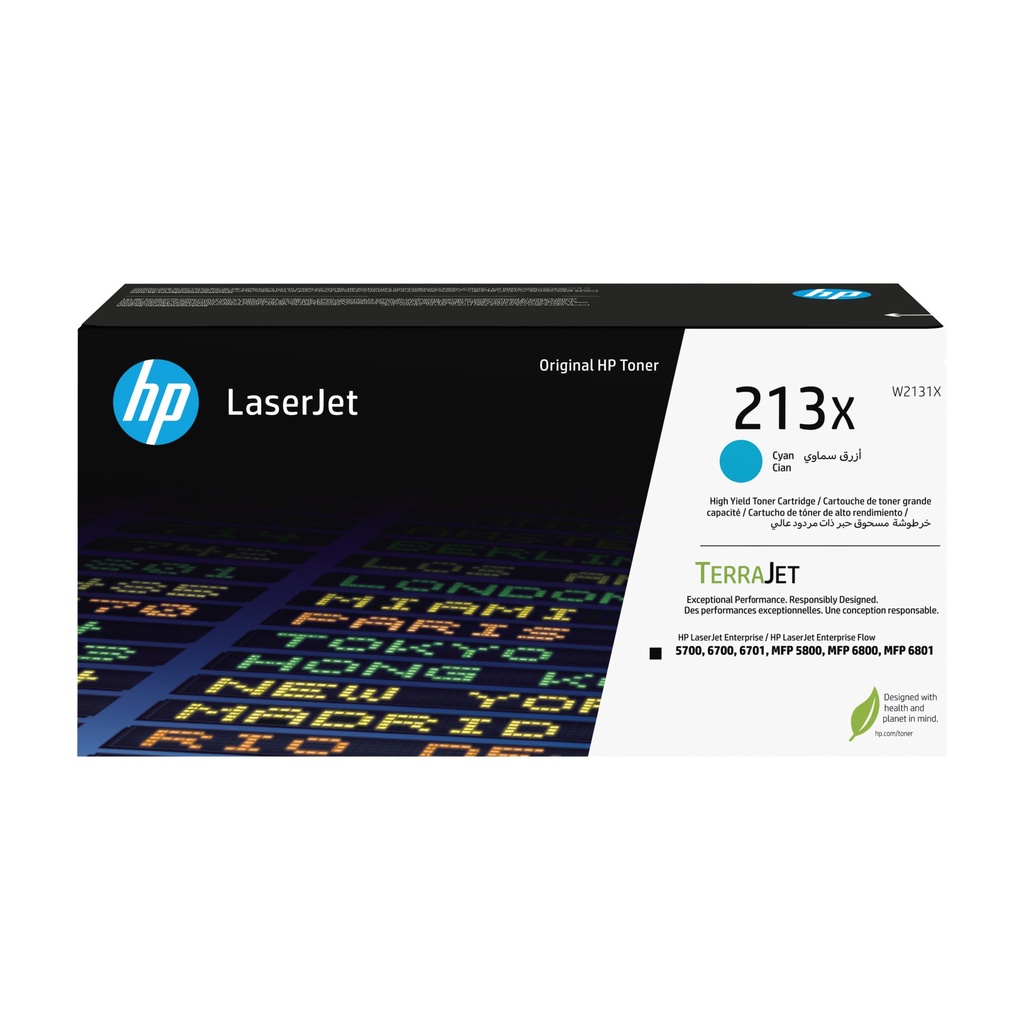 [W2131X] HP Cartuccia toner originale ciano ad alta capacità LaserJet 213X
