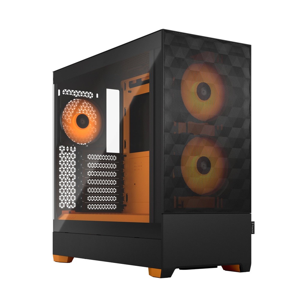 [FD-C-POR1A-05] Case Fractal Design Pop Air RGB Orange Core TG Clear Tint Midi Tower Nero Arancione