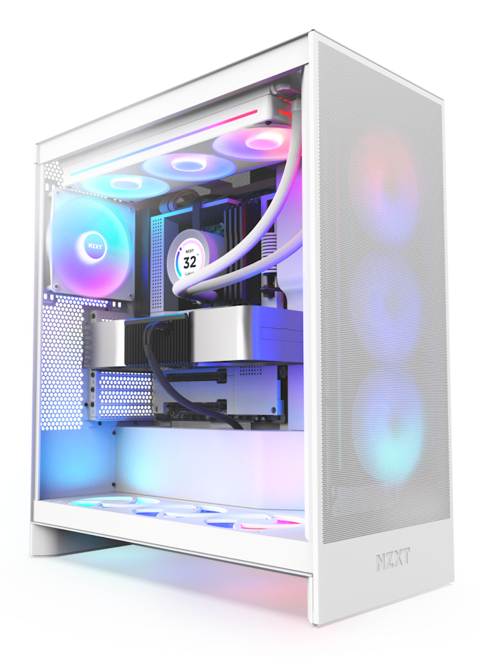 Case NZXT H7 Flow 2024 RGB Midi Tower Vetro Temperato Bianco