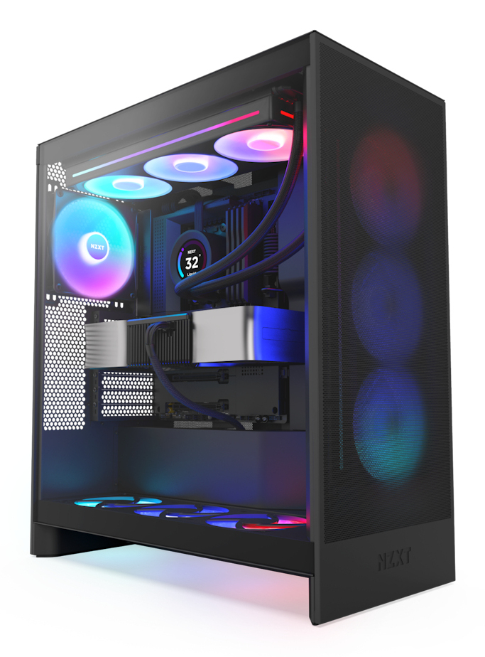 Case NZXT H7 Flow 2024 RGB Midi Tower Vetro Temperato Nero
