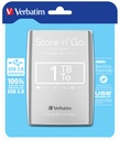 Verbatim Disco rigido portatile Store 'n' Go USB 3.0 da 1 TB Argento