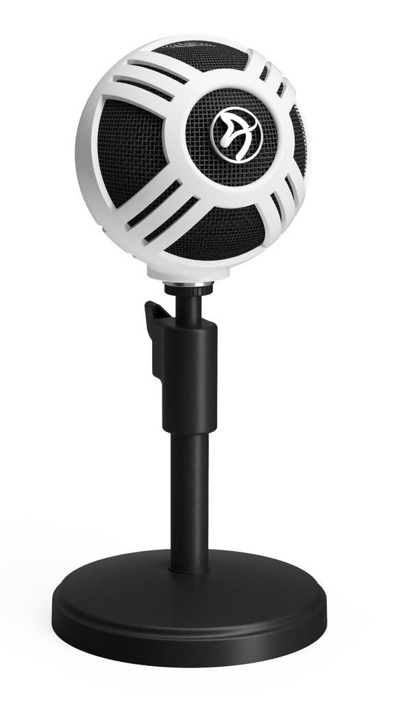[SFERA-WHITE] Arozzi Sfera Nero, Bianco Microfono da tavolo